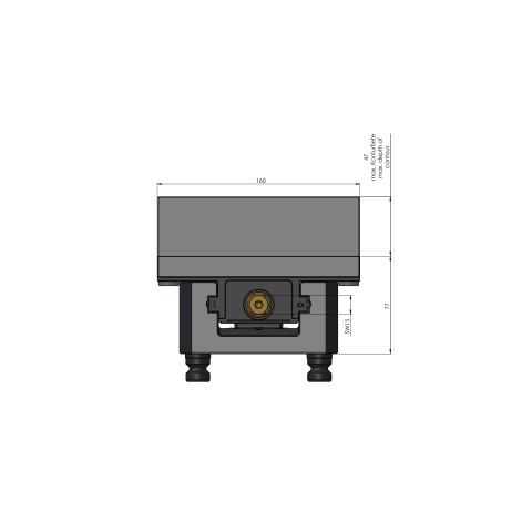 49200-125: Profile Clamping Vise Profilo 125 (Technical drawing )