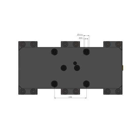 49200-TG125: Center Jaw + Spindle Profilo 125 (Technical drawing )