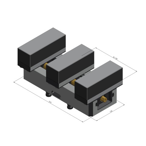 49200-TG125: Center Jaw + Spindle Profilo 125 (Technical drawing )