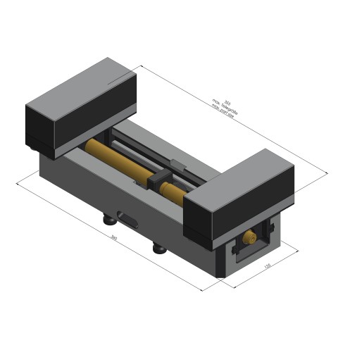 49250-125: Profile Clamping Vise Profilo 125 (Technical drawing )