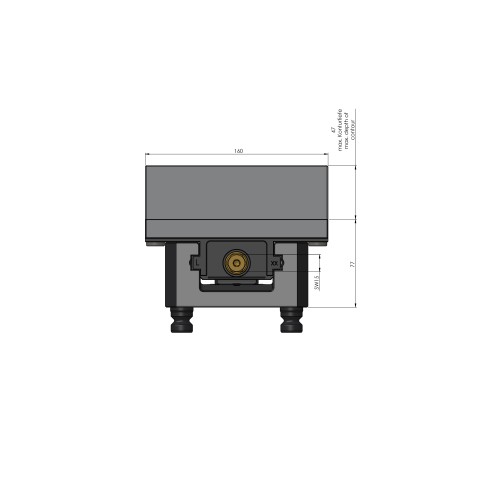 49250-125: Profile Clamping Vise Profilo 125 (Technical drawing )