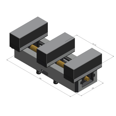 49250-TG125: Center Jaw + Spindle Profilo 125 (Technical drawing )