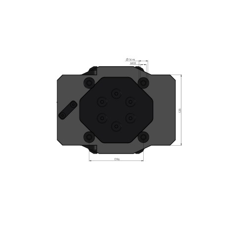 59616: 6-Jaw Chuck Vasto•Clamp 96 (Technical drawing )