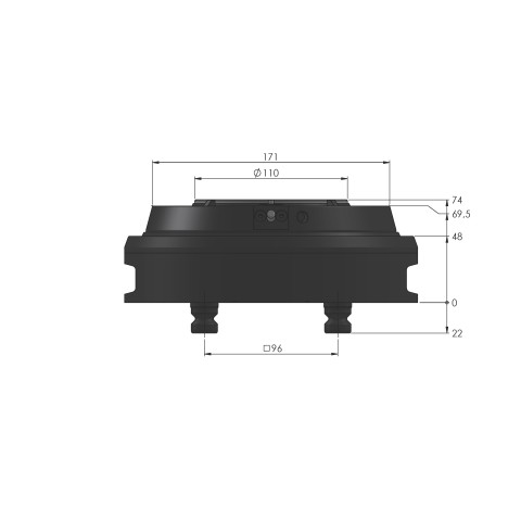 61110: HAUBEX Zero-Point Clamping System Quick•Point®  (Technical drawing )