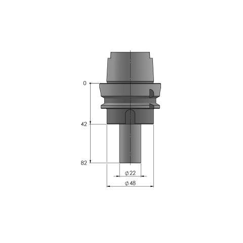 61500-HSK63: Tool Holder HAUBEX  (Technical drawing )