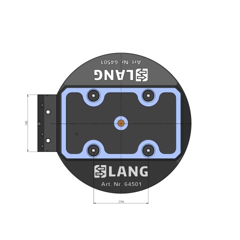 64500: Automation  Zero-Point Clamping System RoboTrex 96 (Technical drawing )