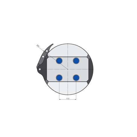 66500: Automation  Zero-Point Clamping System RoboTrex 52 (Technical drawing )