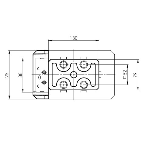 66600: Automation  Zero-Point Clamping System RoboTrex 52 (Technical drawing )