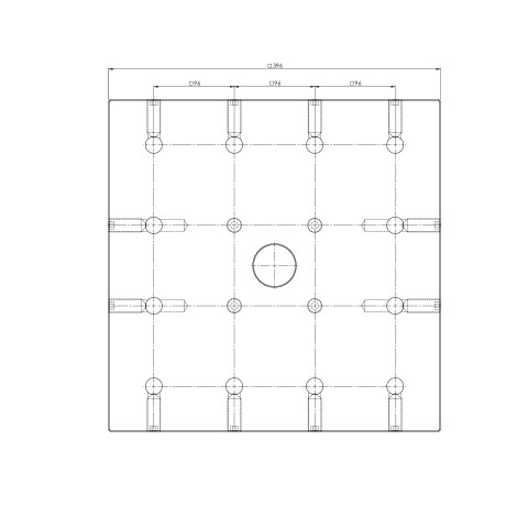 70005: Quick•Tower Base Plate Quick•Point®  (Technical drawing )