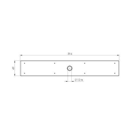 73310: Clamping bar Quick•Point® Rail  (Technical drawing )