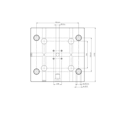 75710: Grid Plate Quick•Point® 96 (Technical drawing )