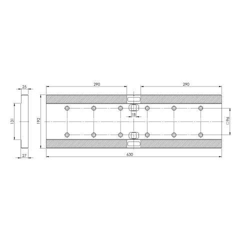 81611: Base Plate Makro•Grip® Ultra  (Technical drawing )